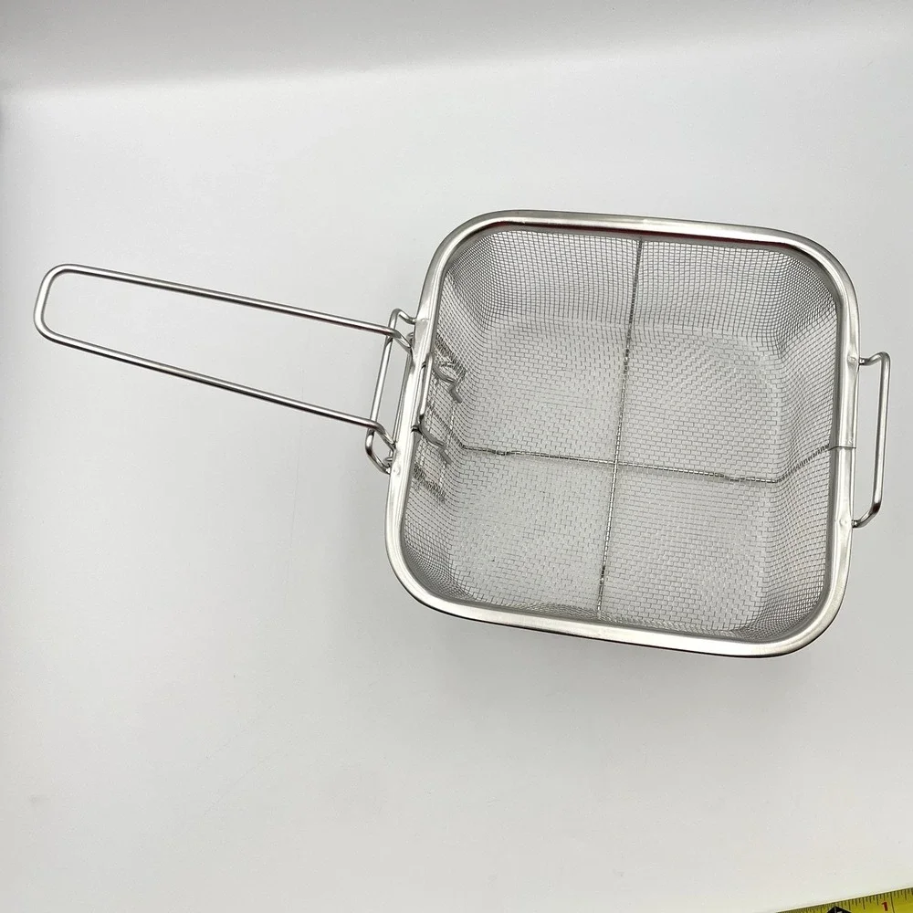 Genuine Copper Chef 8x8 Fry Basket W/ Handle Replacement Fits 9.5